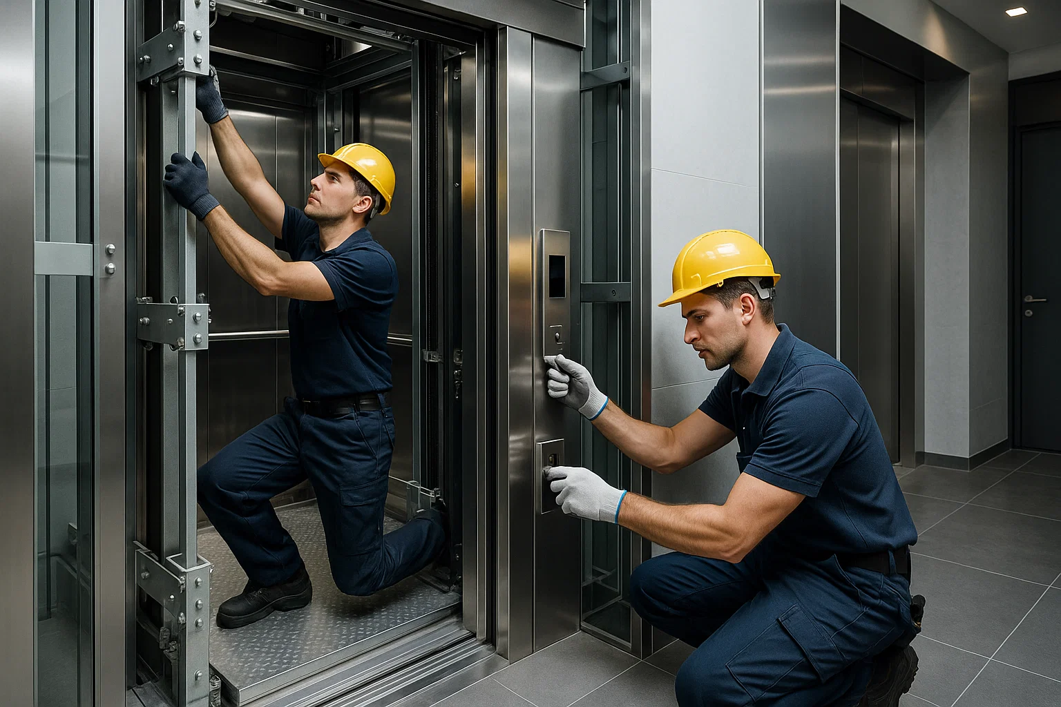 تركيب المصاعد في المباني التجارية