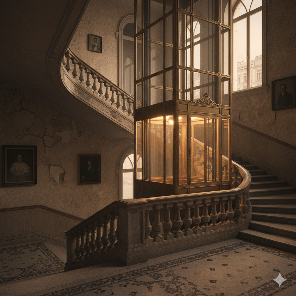 تركيب مصعد في بيت قديم