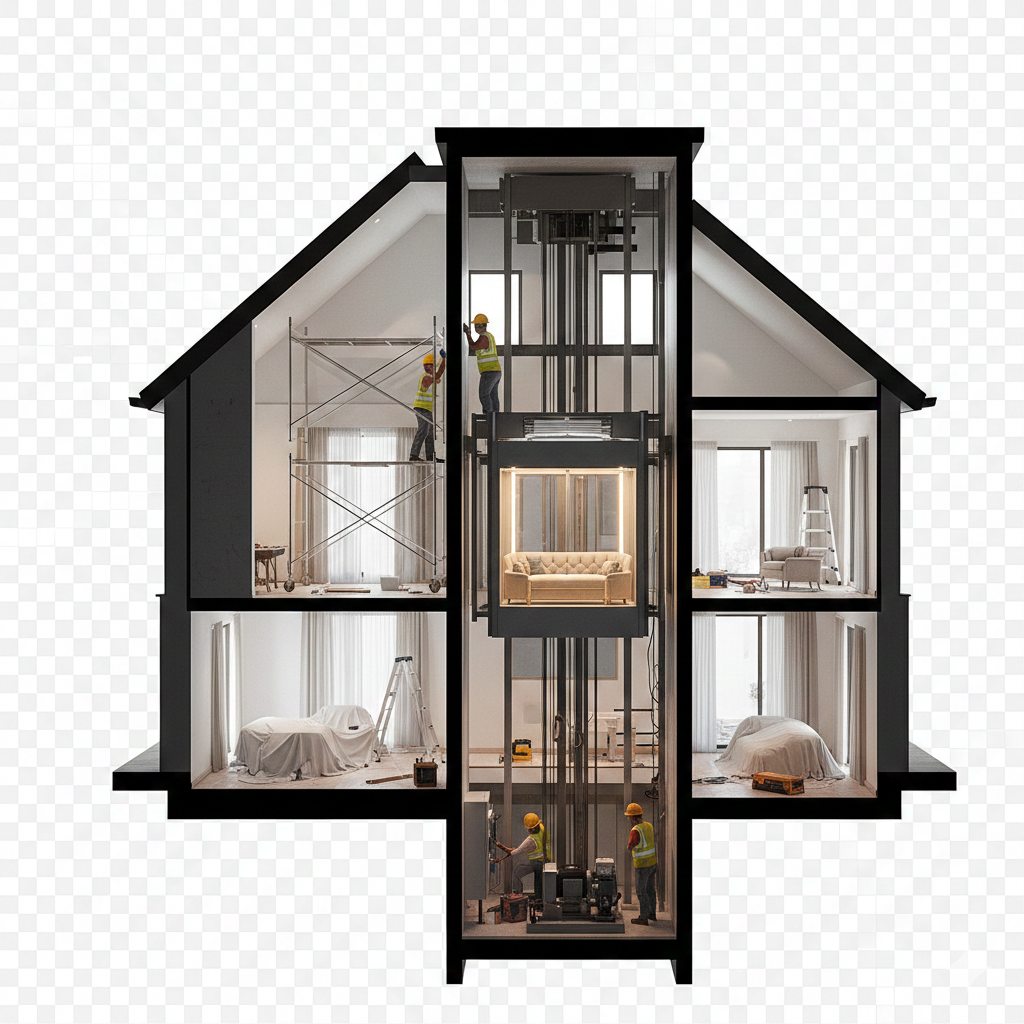 تركيب مصعد منزلي