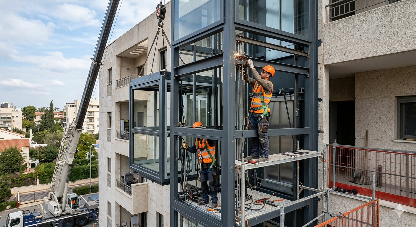 تركيب مصعد خارجي