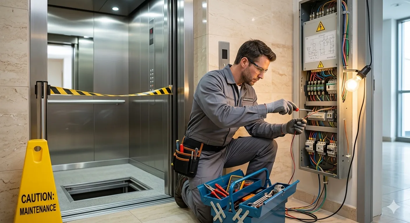 أعطال المصاعد واصلاحها