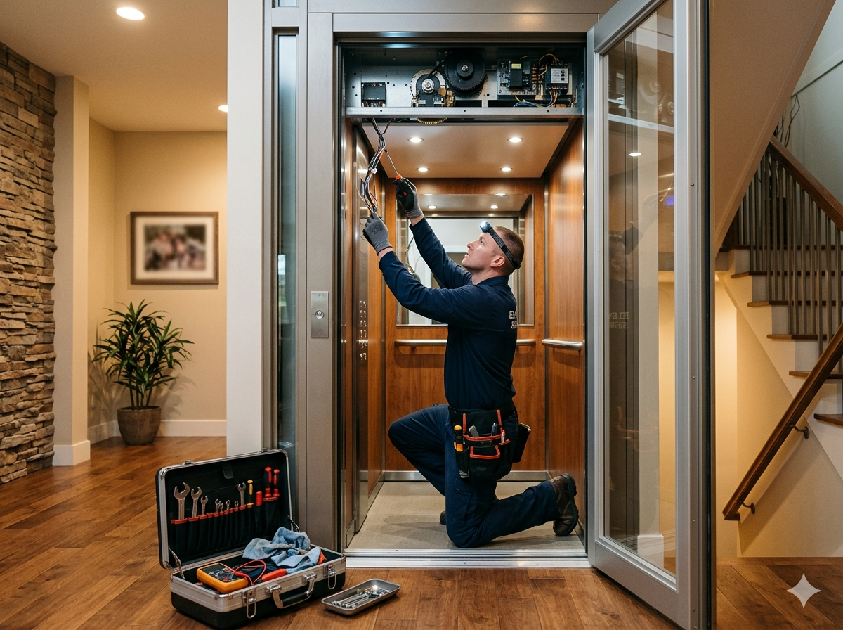 صيانة المصاعد المنزلية
